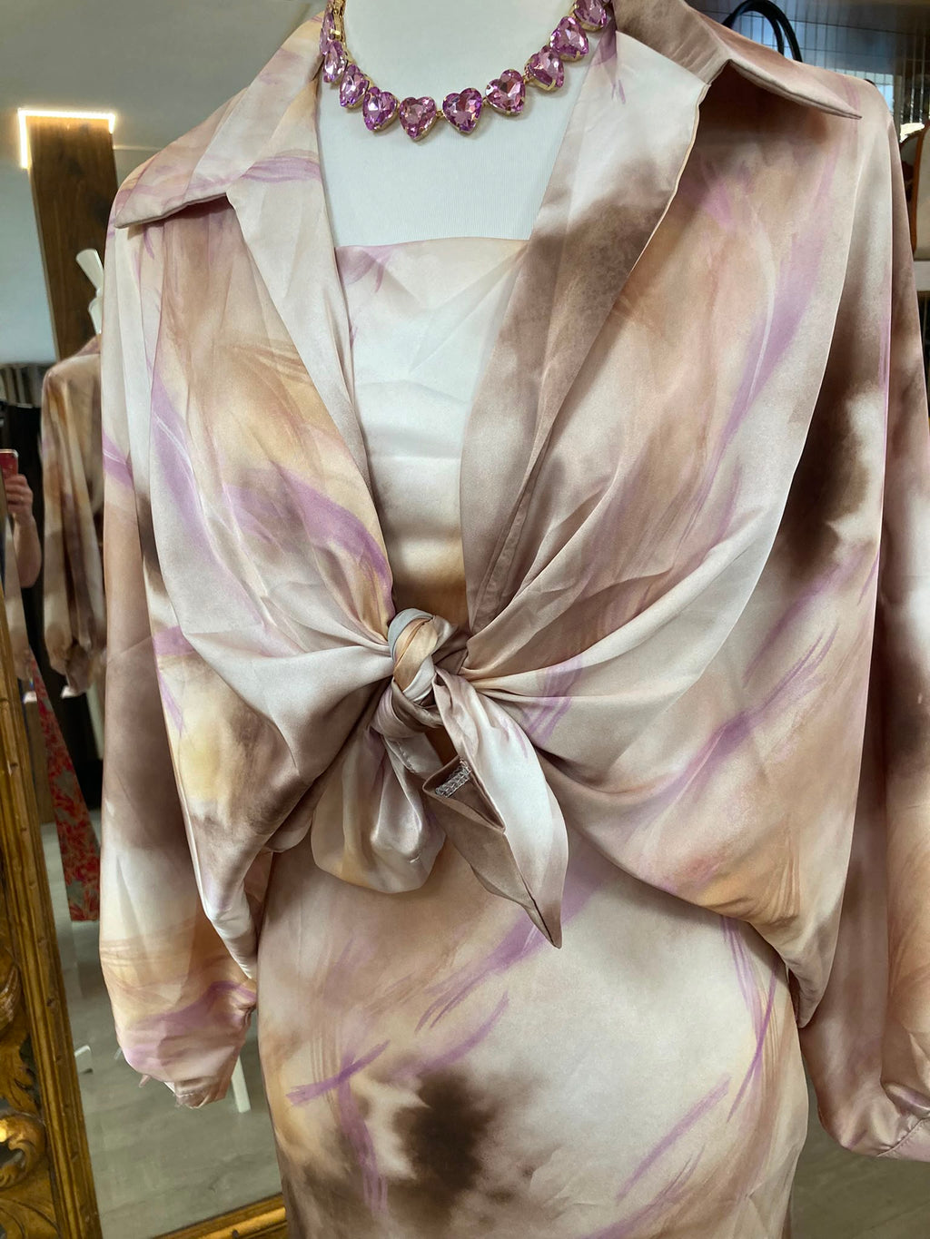 Robe Ambre – Robe satinée imprimée