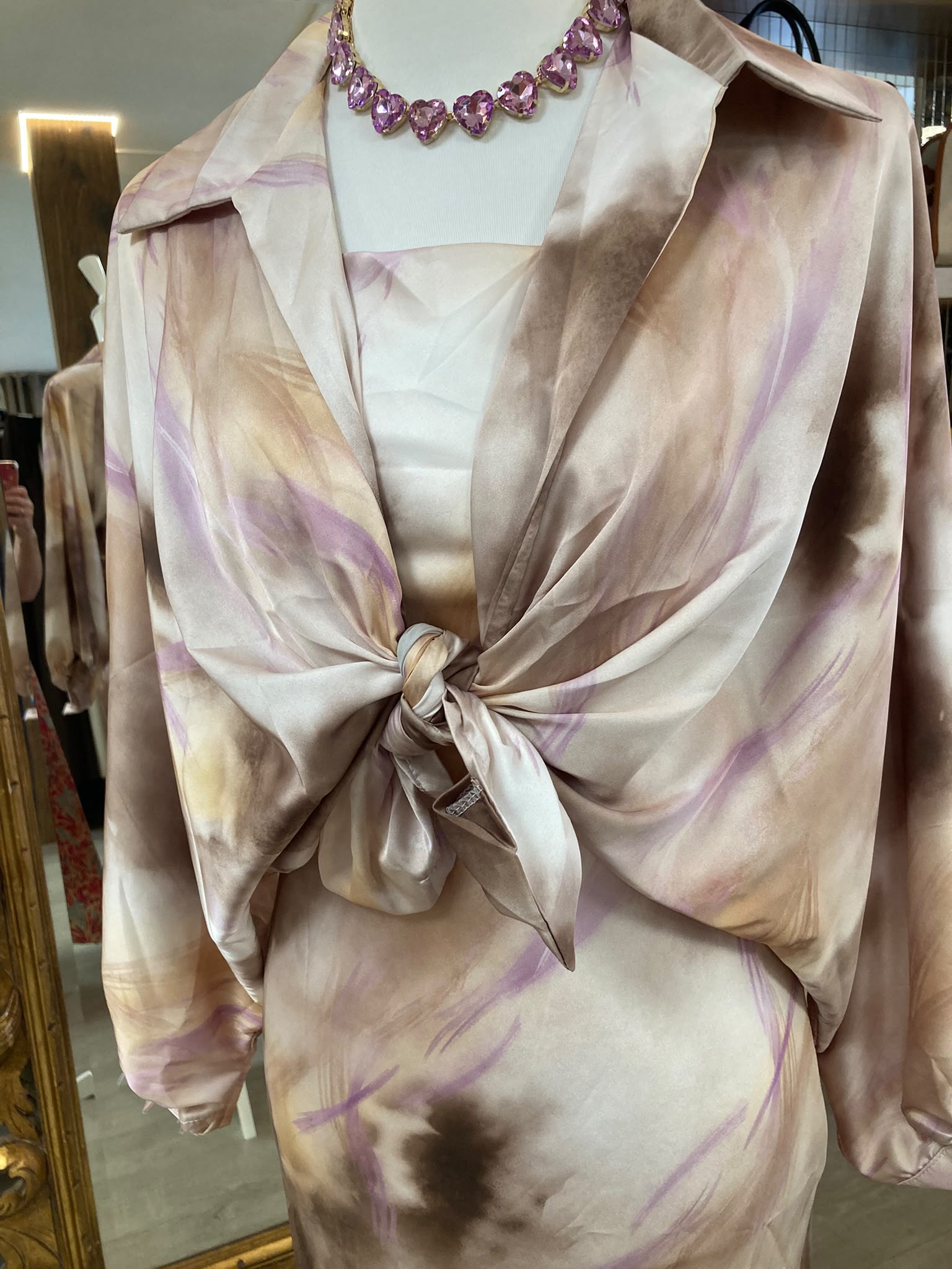 Robe Ambre – Robe satinée imprimée