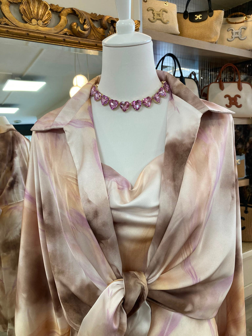 Robe Ambre – Robe satinée imprimée