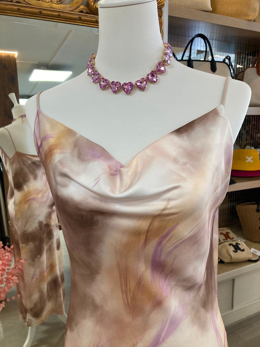 Robe Ambre – Robe satinée imprimée