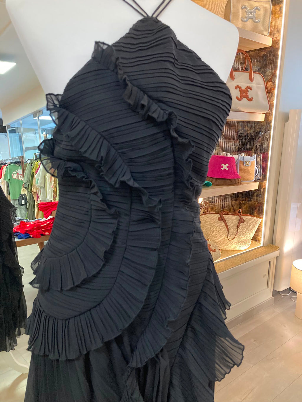 Robe Victoria – Robe de soirée plissée noire